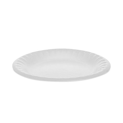 Placesetter Satin Non-laminated Foam Dinnerware, Plate, 6" Dia, White, 1,000/carton