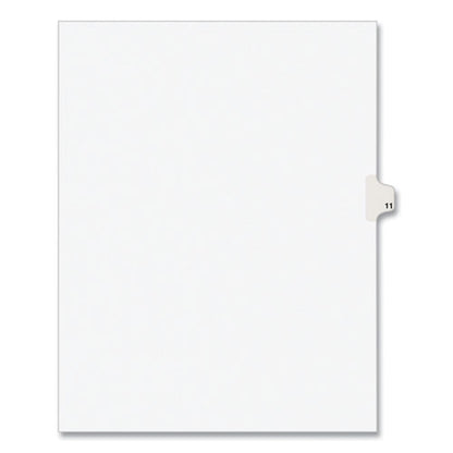 Preprinted Legal Exhibit Side Tab Index Dividers, Avery Style, 10-tab, 11, 11 X 8.5, White, 25/pack