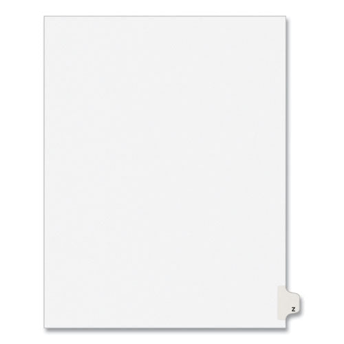 Preprinted Legal Exhibit Side Tab Index Dividers, Avery Style, 26-tab, Z, 11 X 8.5, White, 25/pack, (1426)
