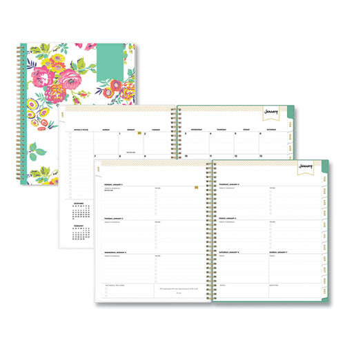 Day Designer Peyton Create-your-own Cover Weekly/monthly Planner, Floral Artwork, 11 X 8.5, White, 12-month (jan-dec): 2024