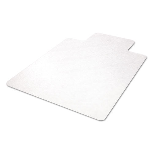 Economat All Day Use Chair Mat For Hard Floors, Flat Packed, 45 X 53, Wide Lipped, Clear