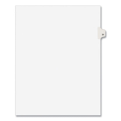 Preprinted Legal Exhibit Side Tab Index Dividers, Avery Style, 10-tab, 31, 11 X 8.5, White, 25/pack, (1031)