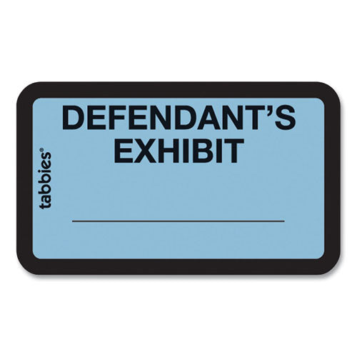 Legal Exhibit Labels, Defendant's Exhibit, 1.63 X 1, Blue, 9/sheet, 28 Sheets/pack, 252 Labels/pack