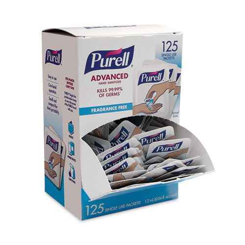 Advanced Hand Sanitizer Single Use, Gel, 1.2 Ml, Packet, Fragrance-free, 125/box