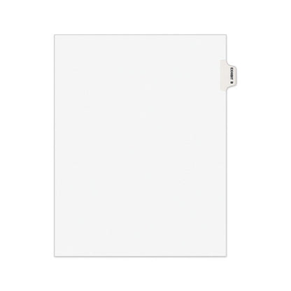 Avery-style Preprinted Legal Side Tab Divider, 26-tab, Exhibit B, 11 X 8.5, White, 25/pack, (1372)