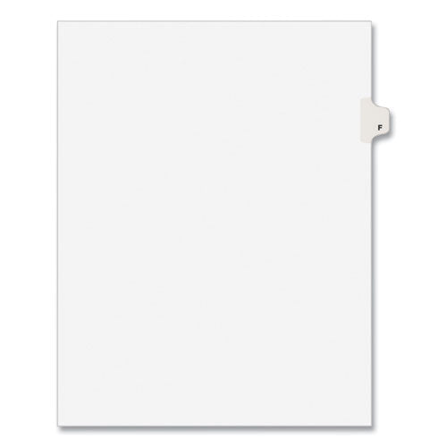 Preprinted Legal Exhibit Side Tab Index Dividers, Avery Style, 26-tab, F, 11 X 8.5, White, 25/pack, (1406)