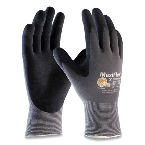 Endurance Seamless Knit Nylon Gloves, X-large, Gray/black, 12 Pairs