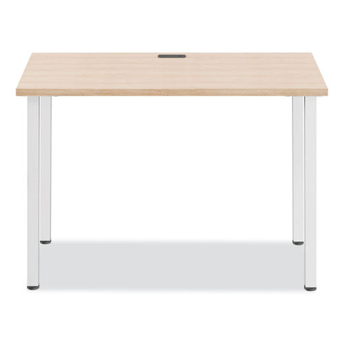 Essentials Writing Table-desk, 42" X 23.82" X 29.53", Natural Wood/silver