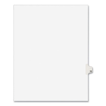 Preprinted Legal Exhibit Side Tab Index Dividers, Avery Style, 10-tab, 18, 11 X 8.5, White, 25/pack, (1018)