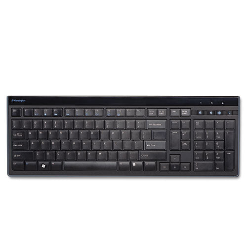 Slim Type Standard Keyboard, 104 Keys, Black