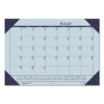 Ecotones Recycled Academic Desk Pad Calendar, 18.5 X 13, Orchid Sheets, Cordovan Corners, 12-month (aug-july): 2023-2024