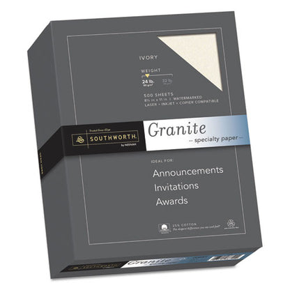 Granite Specialty Paper, 24 Lb Bond Weight, 8.5 X 11, Ivory, 500/ream