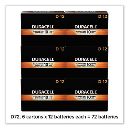 Coppertop Alkaline D Batteries, 72/carton