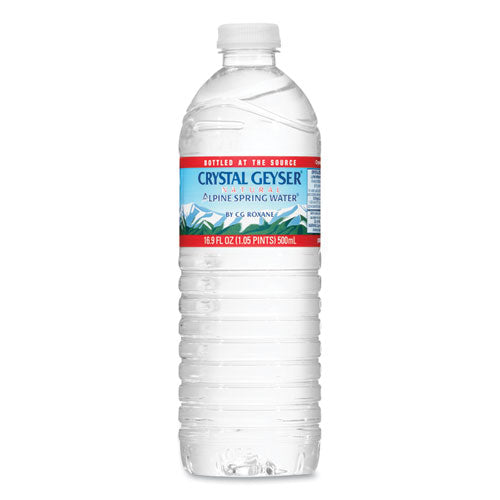 Crystal Geyser Alpine Spring Water , 16.9 oz Bottle, 24/Case
