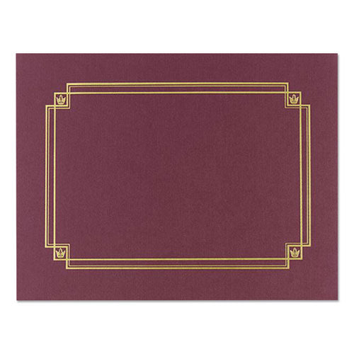 Premium Textured Certificate Holder, 12.65 X 9.75, Burgundy, 3/pack