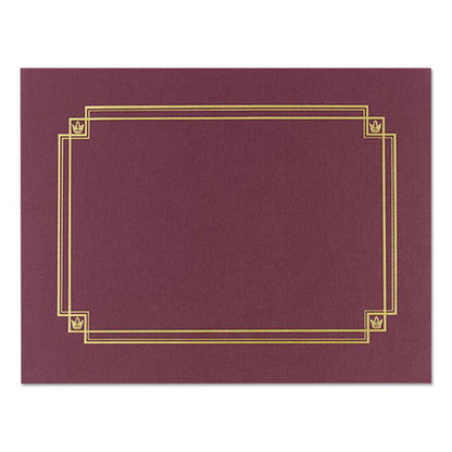 Premium Textured Certificate Holder, 12.65 X 9.75, Burgundy, 3/pack