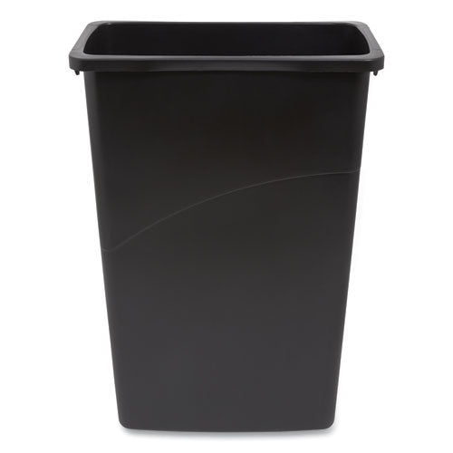 Open Top Indoor Trash Can, 10.25 Gal, Plastic, Black