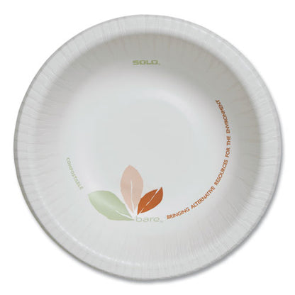 Bare Eco-forward Paper Dinnerware Perfect Pak, Proplanet Seal, Bowl, 12 Oz, White/green, 500/carton