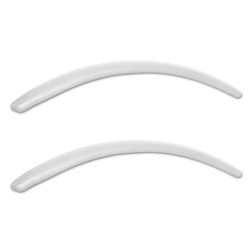 Neratoli Series Replacement Arm Pads For Alera Neratoli Series Chairs, Faux Leather, 1.77 X 15.15 X 0.59, White, 2/set