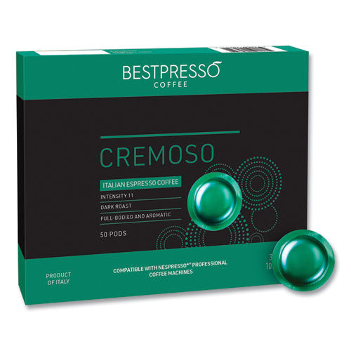 Nespresso Professional Cremoso Coffee Pods, 0.21 Oz, 50/box