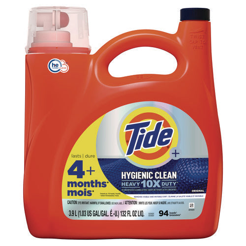 Hygienic Clean Heavy 10x Duty Liquid Laundry Detergent, Original Scent, 132 Oz Pour Bottle, 4/carton