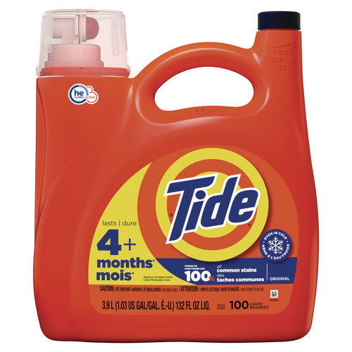Liquid Laundry Detergent, Original Scent, 132 Oz Pour Bottle, 4/carton