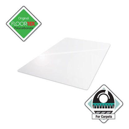 Cleartex Ultimat Polycarbonate Chair Mat For High Pile Carpets, 60 X 48, Clear