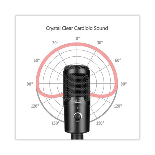 Xtream M4 Cardioid Condenser Recording Microphone, Black