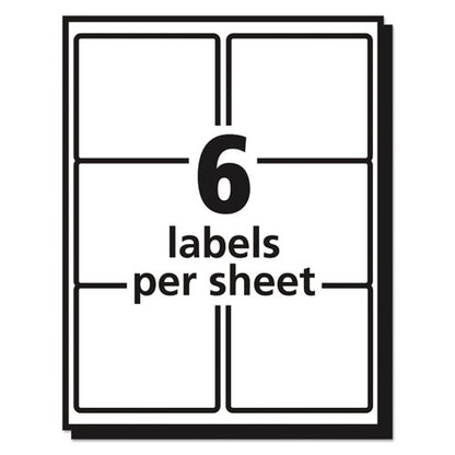 Matte Clear Easy Peel Mailing Labels W/ Sure Feed Technology, Laser Printers, 3.33 X 4, Clear, 6/sheet, 10 Sheets/pack