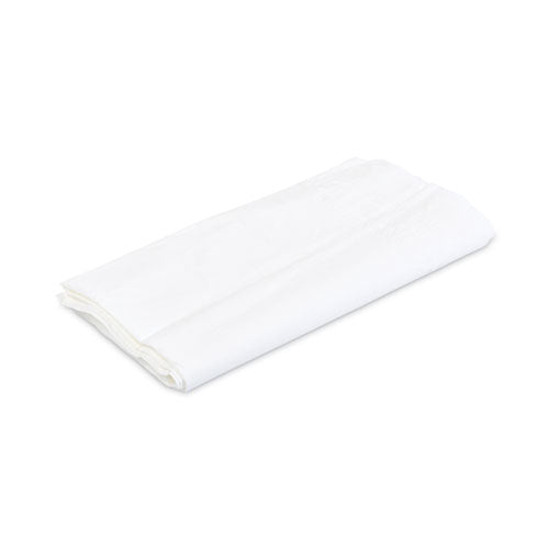 Paper Table Cover, Embossed Paper With Plastic Liner, 54" X 108", White, 20/carton