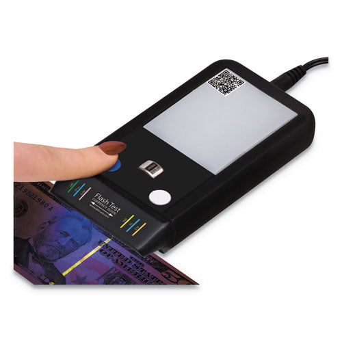 Flashtest Counterfeit Detector, Micr; Uv Light; Watermark, U.s. Currency, 2.5 X 4.5 X 0.8, Black