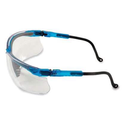Genesis Safety Eyewear, Translucent Blue/black Frame, Clear Lens