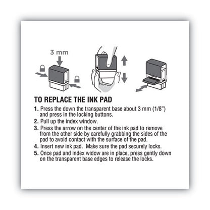 Replacement Ink Pad For 2000plus 1si50p, 2.81" X 0.25", Black
