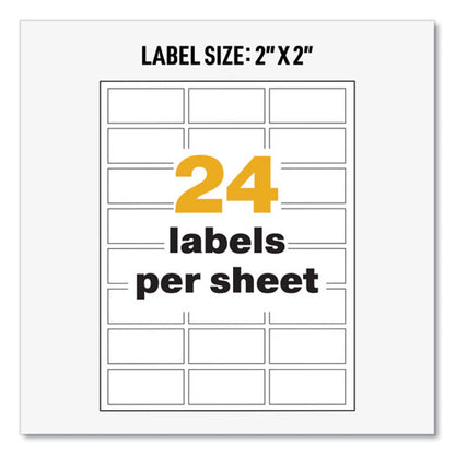 Ultraduty Ghs Chemical Waterproof And Uv Resistant Labels, 1 X 2.5, White, 24/sheet, 25 Sheets/pack