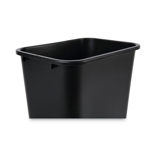 Soft-sided Wastebasket, 41 Qt, Plastic, Black
