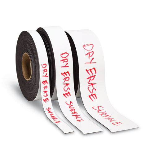 Dry Erase Magnetic Tape Roll, 3" X 50 Ft, White