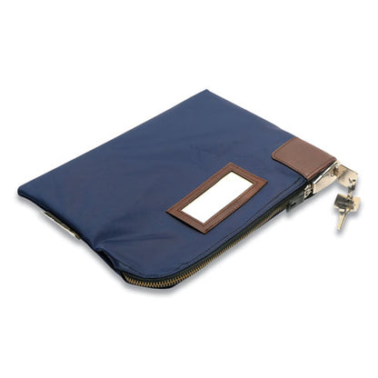 Key Lock Deposit Bag With 2 Keys, Vinyl, 1.2 X 11.2 X 8.7,  Navy Blue