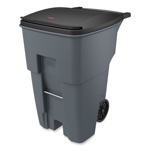 Brute Roll-out Heavy-duty Container, 95 Gal, Polyethylene, Gray