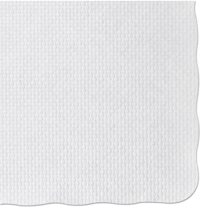 Knurl Embossed Scalloped Edge Placemats, 9.5 X 13.5, White, 1,000/carton
