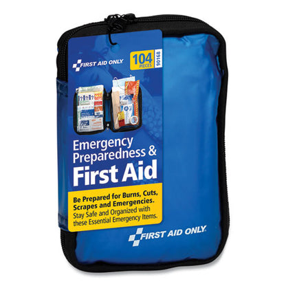 Soft-sided First Aid And Emergency Kit, 104 Pieces, Soft Fabric Case