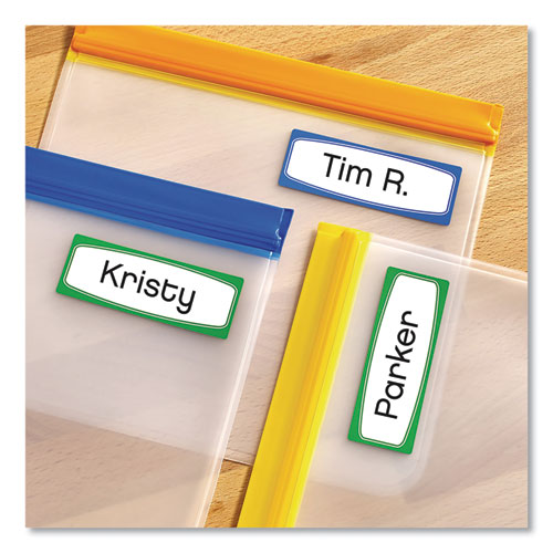 Avery Kids Handwritten Identification Labels, 3.5 X 1.25, Assorted Border Colors, 4 Labels/sheet, 5 Sheets/pack