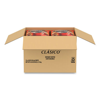 Clasico Dark Roast Instant Coffee, 8 Oz, 12/carton