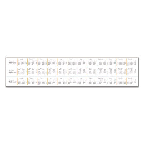 Wallmates Self-adhesive Dry Erase Monthly Planning Surfaces, 24 X 18, White/gray/orange Sheets, Undated