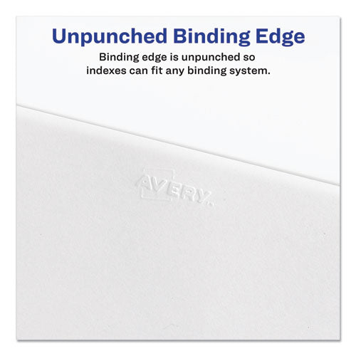 Preprinted Legal Exhibit Side Tab Index Dividers, Avery Style, 26-tab, E, 11 X 8.5, White, 25/pack, (1405)