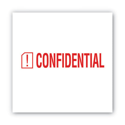 Pre-inked Shutter Stamp, Red, Confidential, 1.63 X 0.5