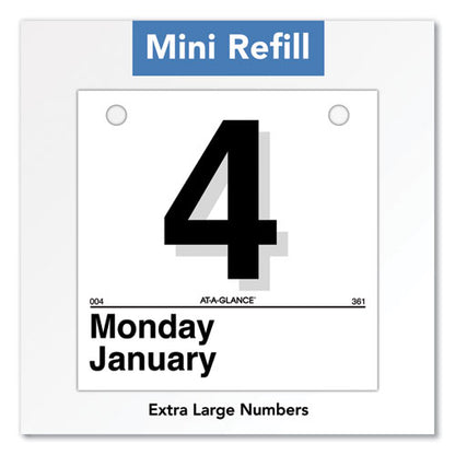 Today Is Daily Wall Calendar Refill, 6 X 6, White Sheets, 12-month (jan To Dec): 2024
