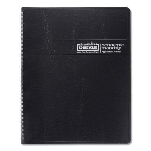 14-month Recycled Ruled Monthly Planner, 11 X 8.5, Black Cover, 14-month (july To Aug): 2023 To 2024