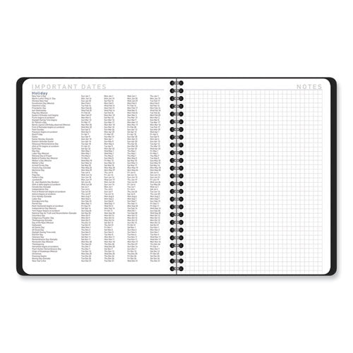 Contempo Lite Academic Year Weekly/monthly Planner, 8.75 X 7.87, Black Cover, 12-month (july To June) 2023 To 2024