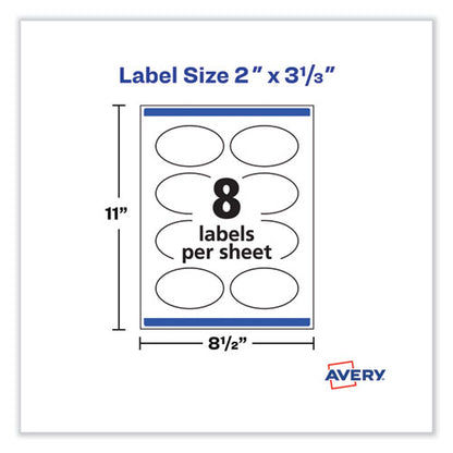 Laser/inkjet Media Labels, Inkjet/laser Printers, 2 X 3.3, White, 8 Labels/sheet, 25 Sheets/pack
