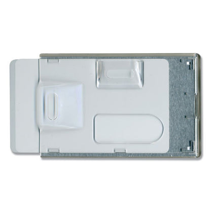 Rigid Two-badge Rfid Blocking Smart Card Holder, Horizontal/vertical, Clear 3.68" X 2.38" Holder, 3.38" X 2.13" Insert, 20/pk